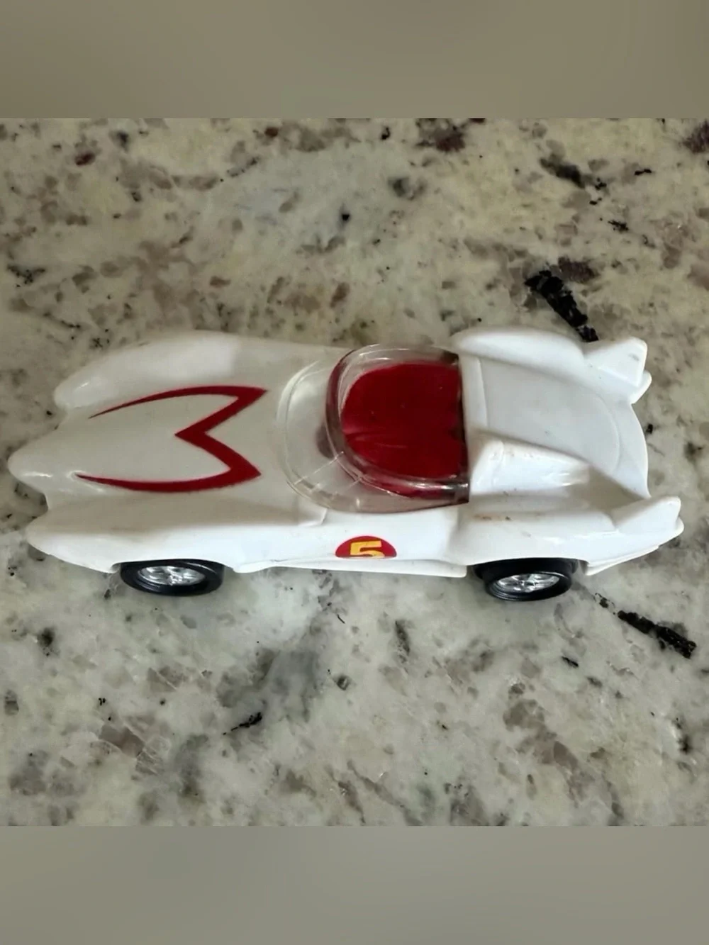 2008 Speed Racer Mach 5 Welly McDonald’s Happy Meal Pull Back Car White Diecast